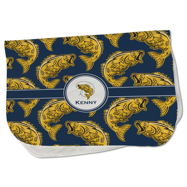 Custom Fish Burp Cloth - Fleece w/ Name or Text