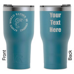 Fish RTIC Tumbler - Dark Teal - Laser Engraved - Double-Sided (Personalized)