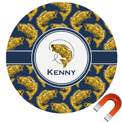 Fish Round Car Magnet - 10" (Personalized)