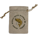 Fish Small Burlap Gift Bag - Front (Personalized)