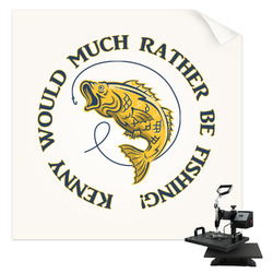 I'd Rather Be Fishing Sublimation Transfer Ready to Press, Fish