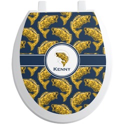 Fish Toilet Seat Decal - Round (Personalized)