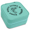 Fish Travel Jewelry Boxes - Leatherette - Teal - Angled View