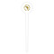 Fish White Plastic 4" Food Pick - Round - Single Pick