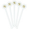 Fish White Plastic 5.5" Stir Stick - Fan View