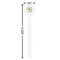 Fish White Plastic 5.5" Stir Stick - Round - Dimensions