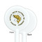 Fish White Plastic 5.5" Stir Stick - Single Sided - Round - Front & Back