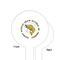 Fish White Plastic 6" Food Pick - Round - Single Sided - Front & Back