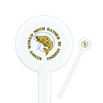 Fish 7" Round Plastic Stir Sticks - White - Single Sided (Personalized)