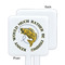 Fish White Plastic Stir Stick - Single Sided - Square - Approval