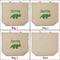 Dinosaurs 3 Reusable Cotton Grocery Bags - Front & Back View