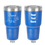 Dinosaurs 30 oz Stainless Steel Tumbler - Royal Blue - Double-Sided (Personalized)