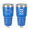 Dinosaurs 30 oz Stainless Steel Ringneck Tumbler - Blue - Double Sided - Front & Back