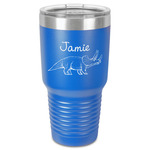 Dinosaurs 30 oz Stainless Steel Tumbler - Royal Blue - Single-Sided (Personalized)