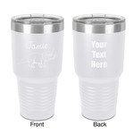 Dinosaurs 30 oz Stainless Steel Tumbler - White - Double-Sided (Personalized)