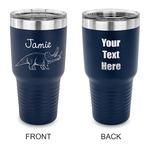 Dinosaurs 30 oz Stainless Steel Tumbler - Navy - Double Sided (Personalized)