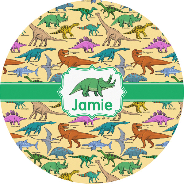 Custom Dinosaurs Multipurpose Round Labels - 5" (Personalized)