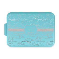 Dinosaurs Aluminum Baking Pan with Teal Lid (Personalized)