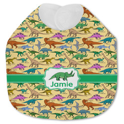 Dinosaurs Jersey Knit Baby Bib w/ Name or Text