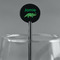 Dinosaurs Black Plastic 5.5" Stir Stick - Round - Main