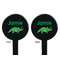 Dinosaurs Black Plastic 7" Stir Stick - Double Sided - Round - Front & Back