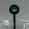 Dinosaurs Black Plastic 7" Stir Stick - Round - Main