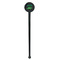 Dinosaurs Black Plastic 7" Stir Stick - Round - Single Stick