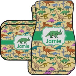 Dinosaurs Car Floor Mats Set - 2 Front & 2 Back (Personalized)