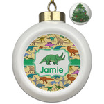 Dinosaurs Ceramic Ball Ornament - Christmas Tree (Personalized)