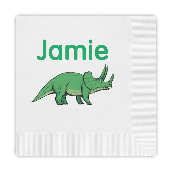 Custom Dinosaurs Embossed Decorative Napkins (Personalized)