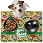 Dinosaurs Dog Food Mat - Medium w/ Name or Text