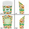 Dinosaurs French Fry Favor Box - Front & Back View