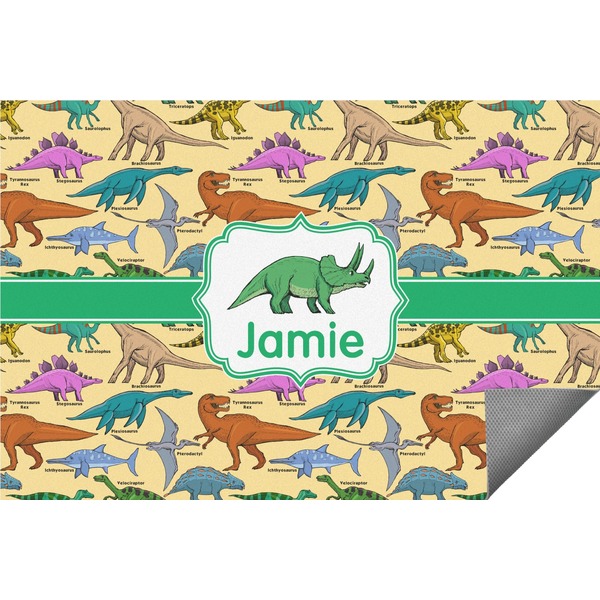 Custom Dinosaurs Indoor / Outdoor Rug - 8'x10' (Personalized)