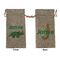 Dinosaurs Large Burlap Gift Bags - Front & Back