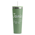 Dinosaurs RTIC Everyday Tumbler with Straw - 28oz - Light Green - Double-Sided (Personalized)