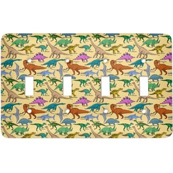Dinosaurs Light Switch Cover (4 Toggle Plate)