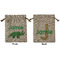 Dinosaurs Medium Burlap Gift Bag - Front and Back