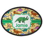 Dinosaurs Iron On Oval Patch w/ Name or Text