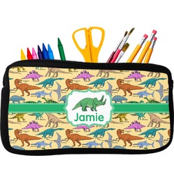 Dinosaurs Neoprene Pencil Case - Small w/ Name or Text