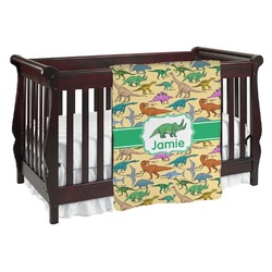 Dinosaurs Baby Blanket (Single Sided) (Personalized)