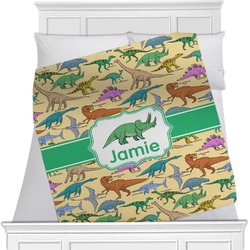 Dinosaurs Minky Blanket - Toddler / Throw - 60"x50" - Double Sided (Personalized)