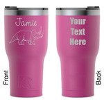 Dinosaurs RTIC Tumbler - Magenta - Laser Engraved - Double-Sided (Personalized)