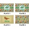 Dinosaurs Set of Rectangular Dinner Plates (Approval)