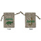 Dinosaurs Small Burlap Gift Bag - Front and Back