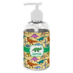 Dinosaurs Plastic Soap / Lotion Dispenser (8 oz - Small - White) (Personalized)