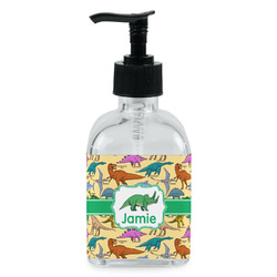 Dinosaurs Glass Soap & Lotion Bottle - Single Bottle (Personalized)