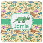 Dinosaurs Square Rubber Backed Coaster (Personalized)