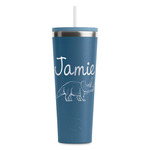 Dinosaurs RTIC Everyday Tumbler with Straw - 28oz - Steel Blue - Double-Sided (Personalized)