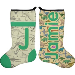 Dinosaurs Holiday Stocking - Double-Sided - Neoprene (Personalized)