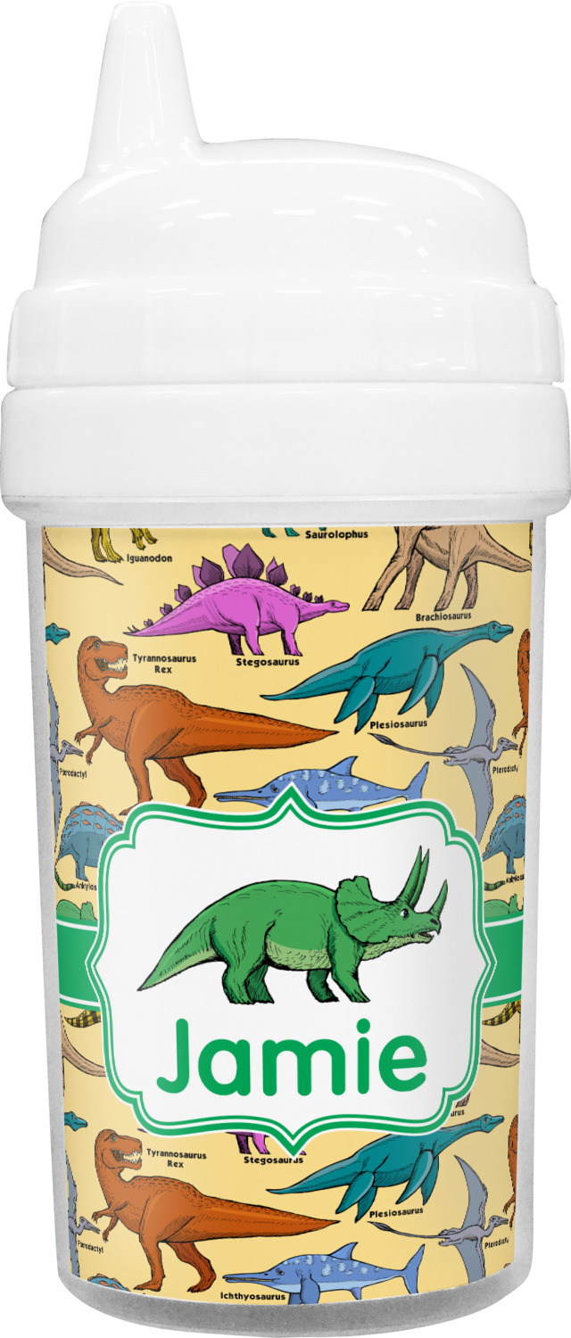 Custom Dinosaurs Plastic Kids Mug (Personalized)